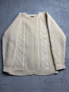 Vintage All Wool Marathon Fisherman Cableknit Sweater